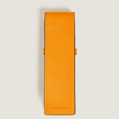 Montblanc Sartorial pen pouch 2 pen saffron leather - Fontoplumo