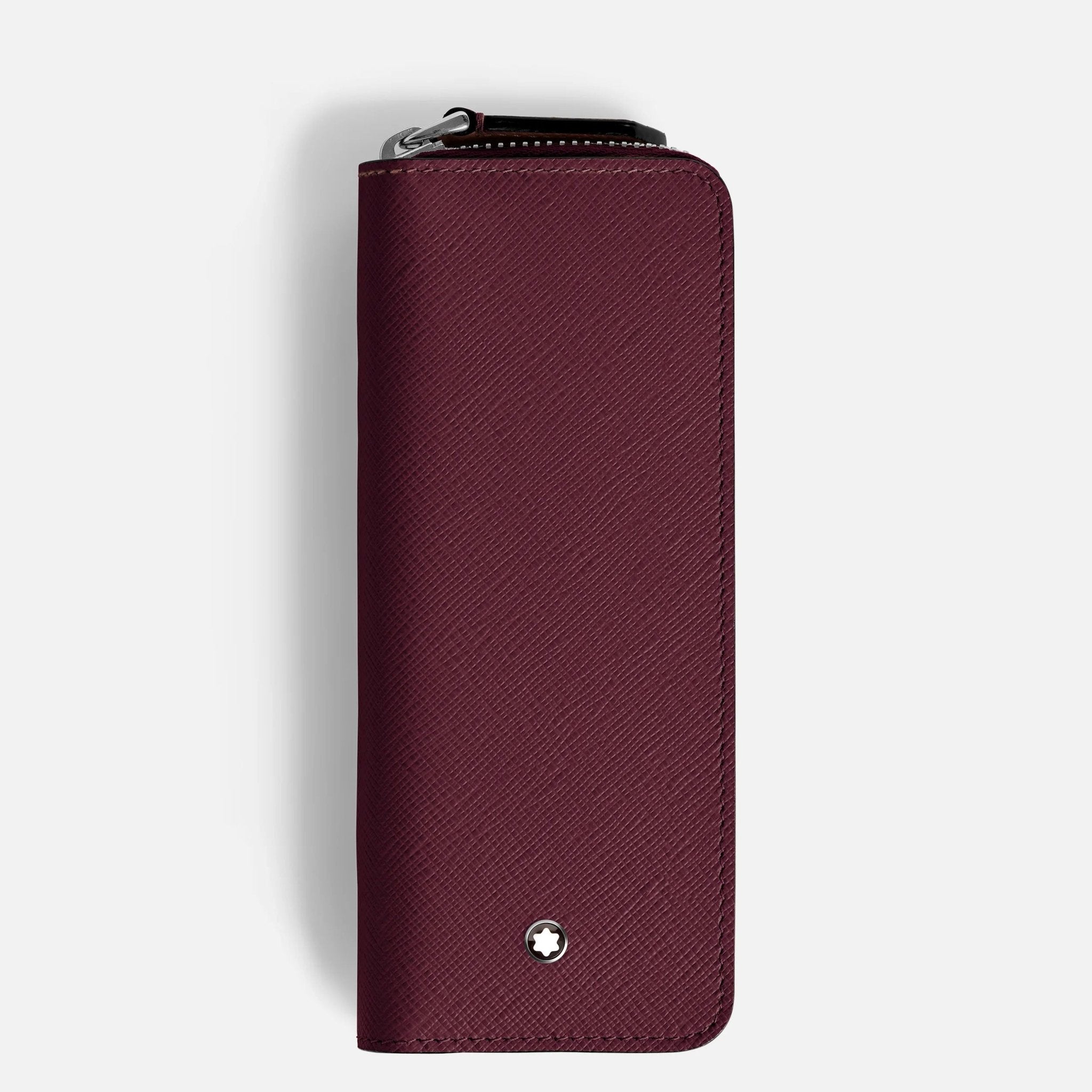 Montblanc Sartorial pen pouch 2 pens cassis leather with zipper - Fontoplumo