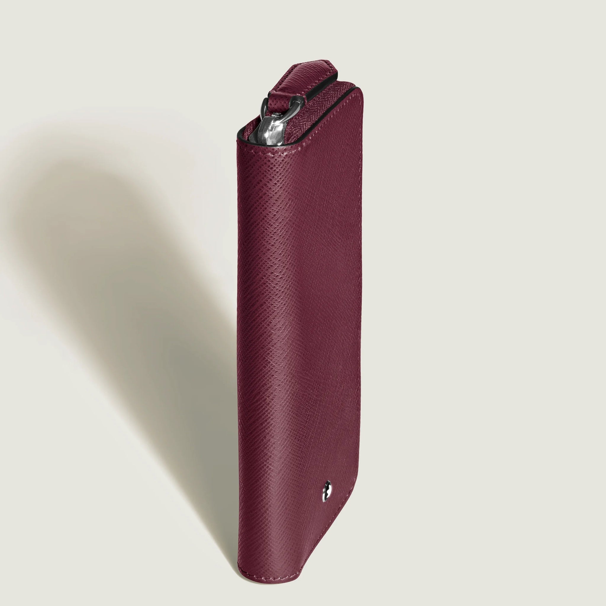 Montblanc Sartorial pen pouch 2 pens cassis leather with zipper - Fontoplumo