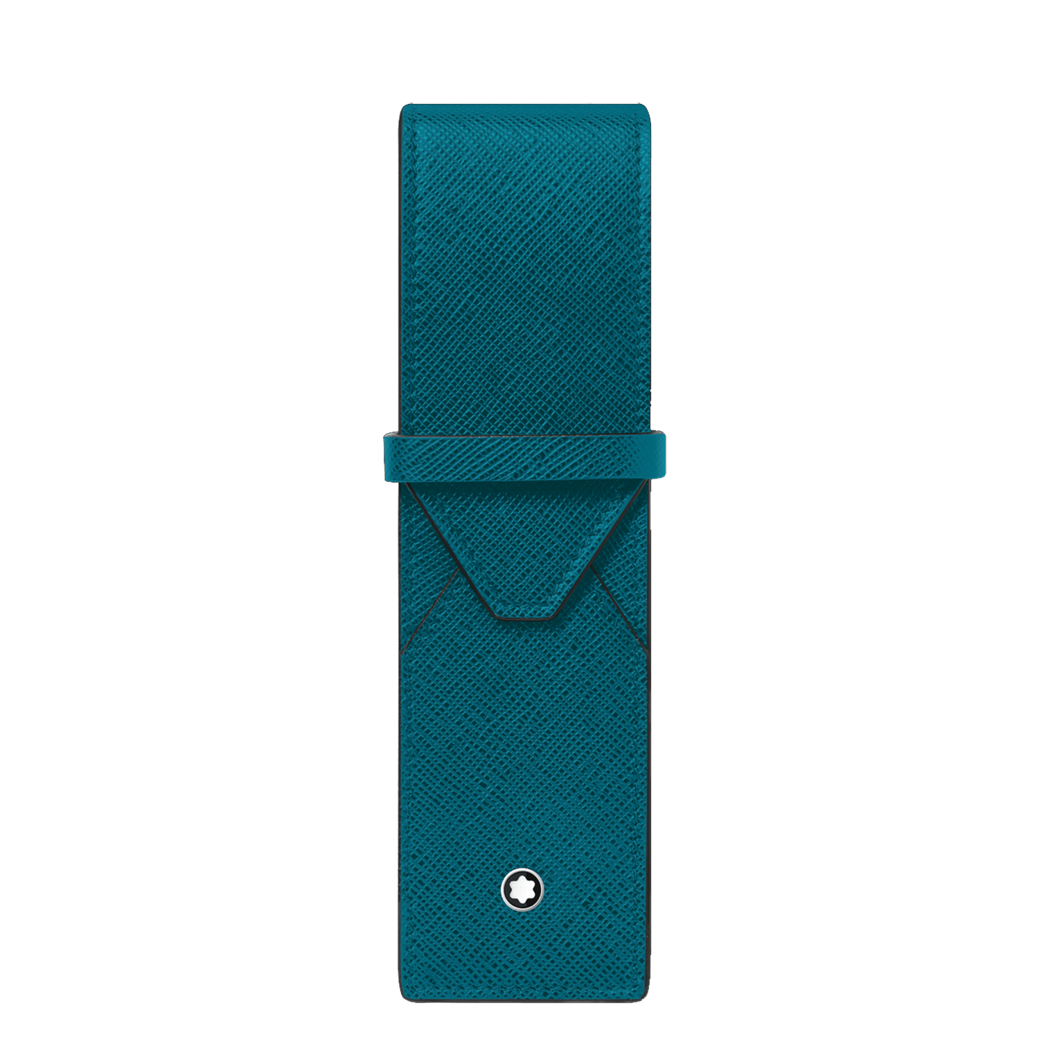 Montblanc Sartorial pen pouch 2 pens fern blue leather - Fontoplumo
