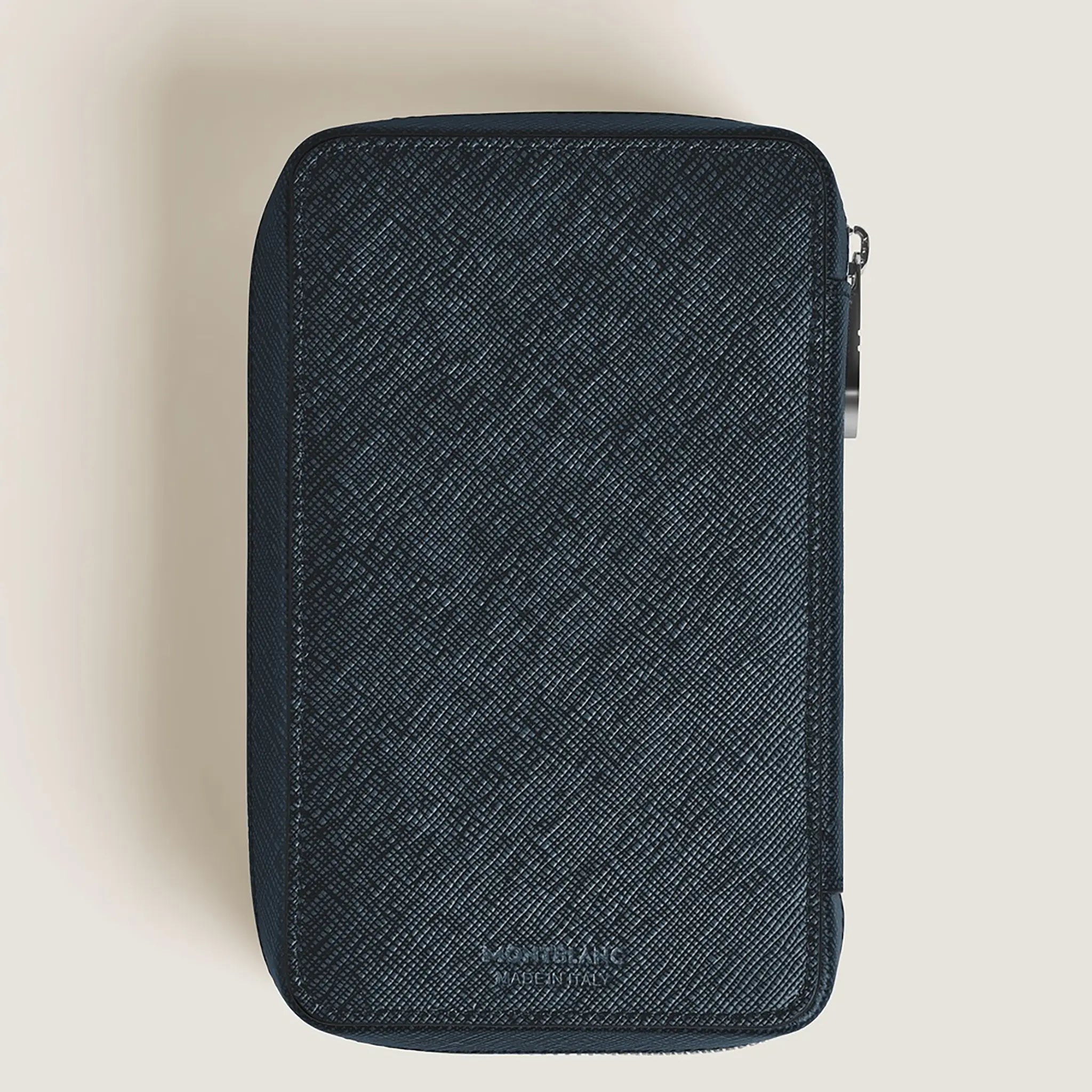 Montblanc Sartorial pen pouch 8 pens tweed blue leather - Fontoplumo