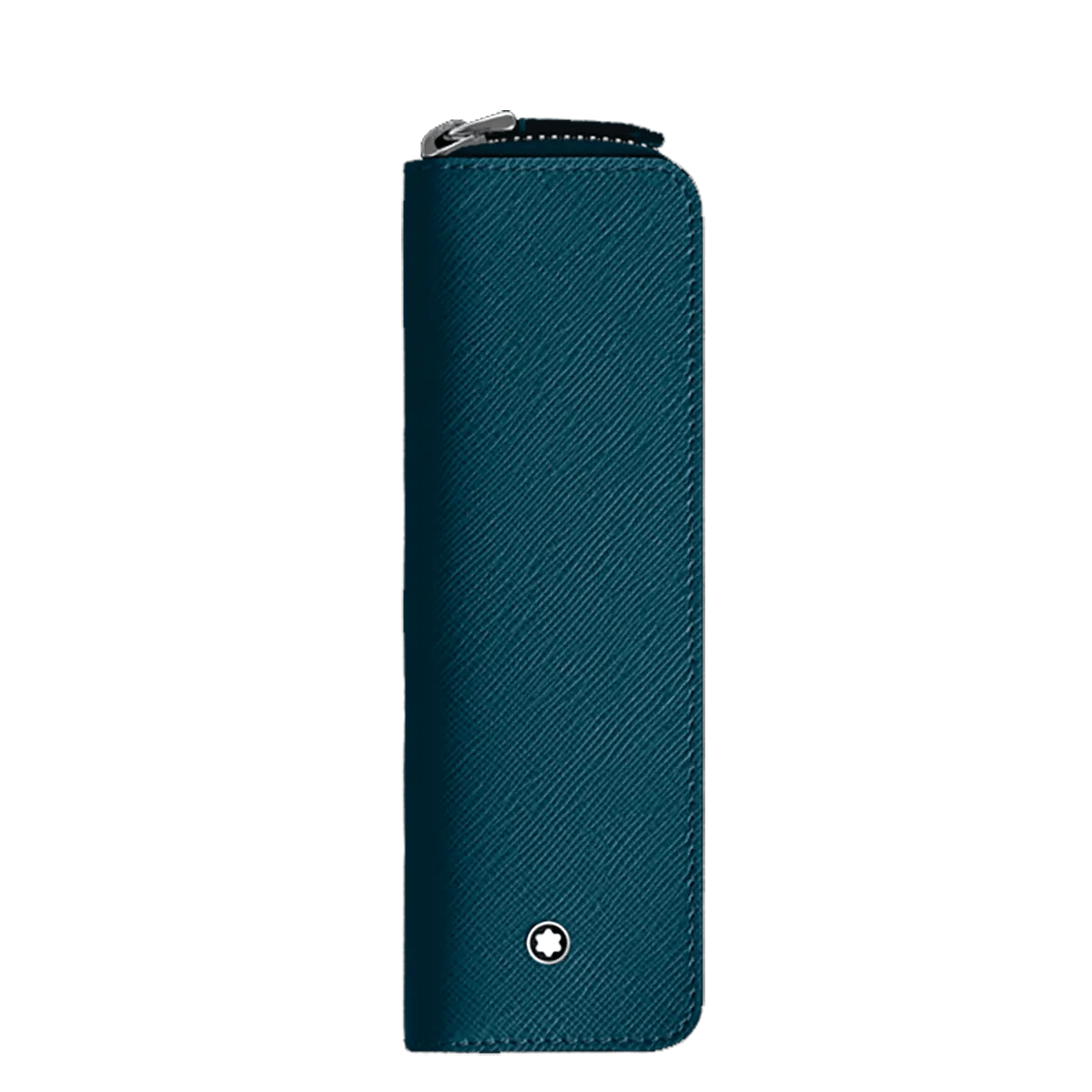 Montblanc Sartorial pen pouch for 1 pen with zipper Cyprus blue - Fontoplumo