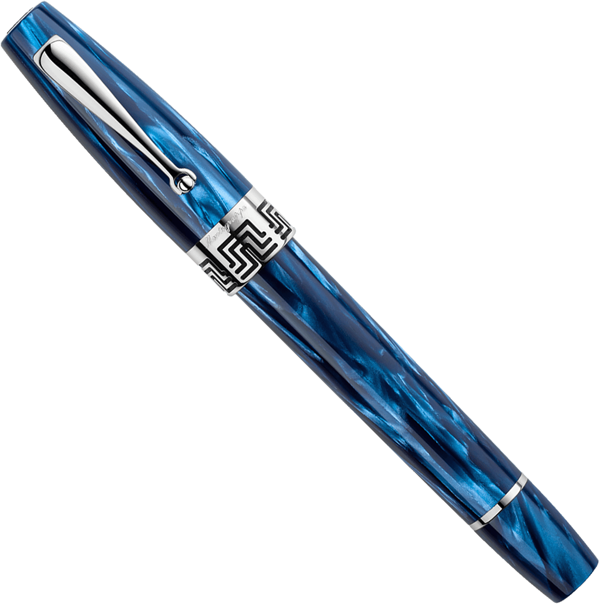 Montegrappa Extra 1930 fountain pen mediterranean blue celluloid - Fontoplumo