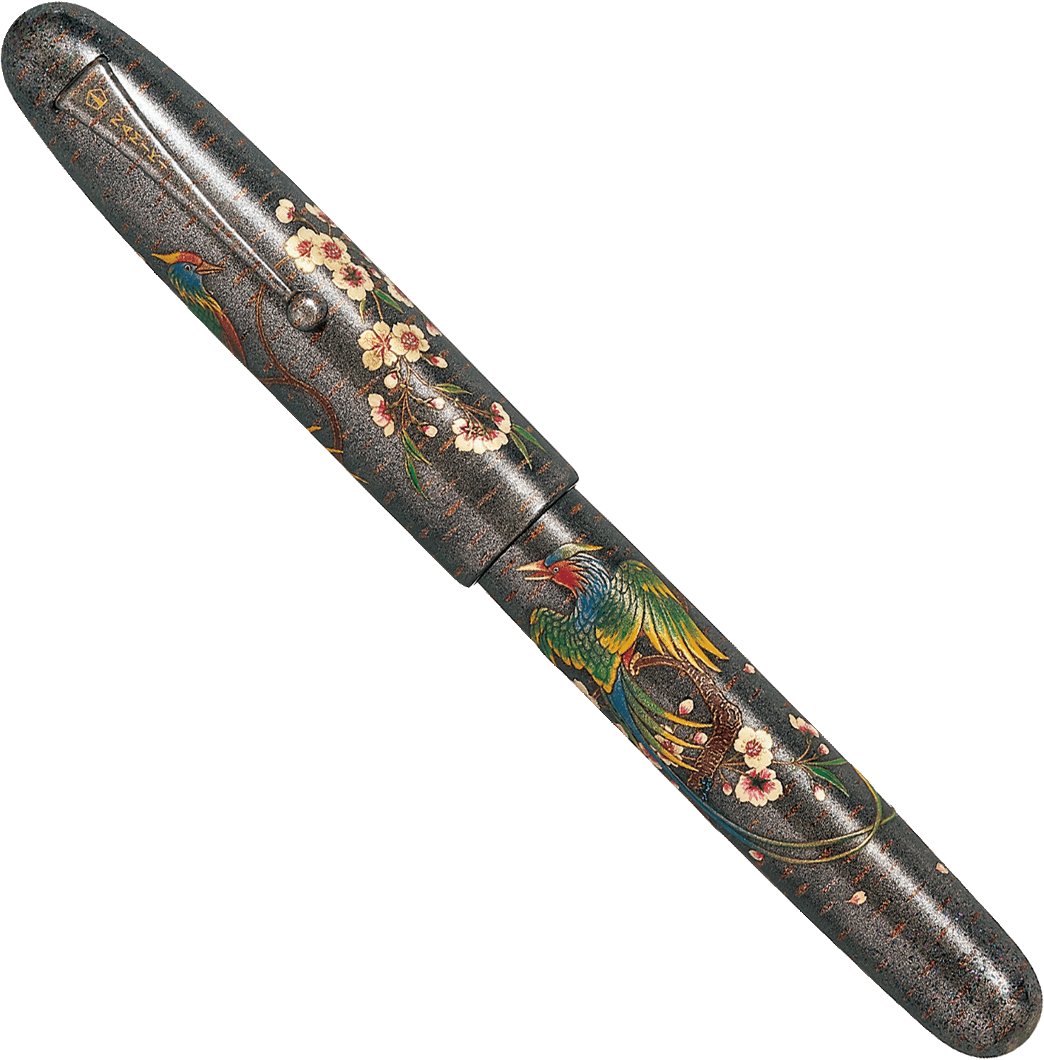 Namiki Emperor Rakucho birds & weeping cherry blossom fountain pen
