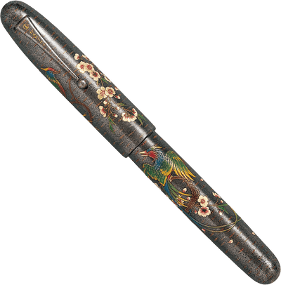 Namiki Emperor Rakucho birds & weeping cherry blossom fountain pen - Fontoplumo