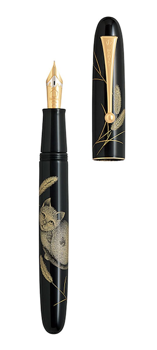 Namiki Yukari Royale Chinkin Cat fountain pen - Fontoplumo