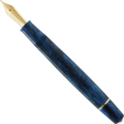 Omas Bologna Azzurro Diamante and gold fountain pen - Fontoplumo