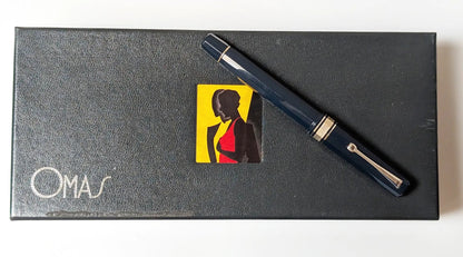 Omas Milord Traveller blue venetian fountain pen - Fontoplumo