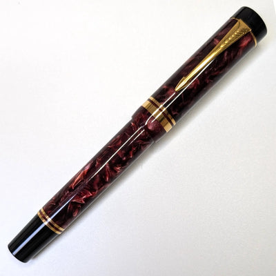 Parker Duofold Centennial red mable fountain pen - Fontoplumo