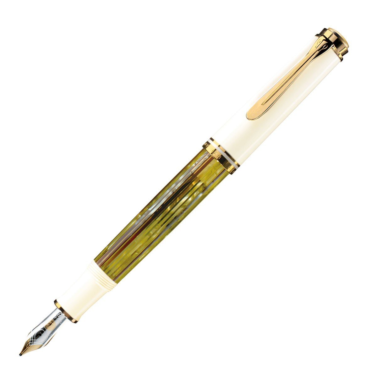 Pelikan M400 tortoiseshell white fountain pen - Fontoplumo