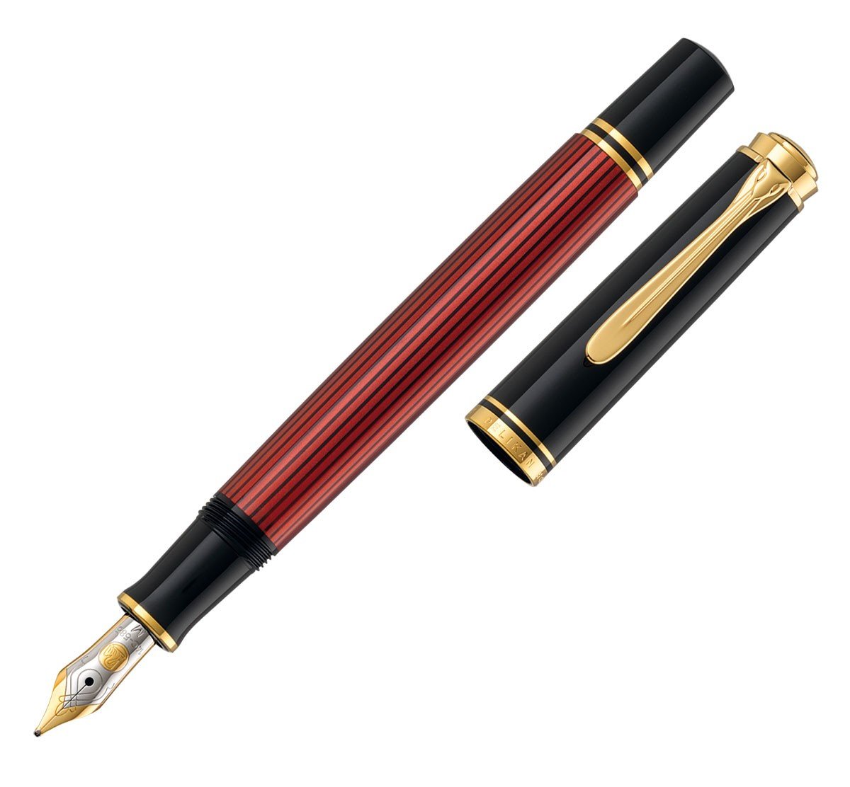 Pelikan M600 black red fountain pen - Fontoplumo
