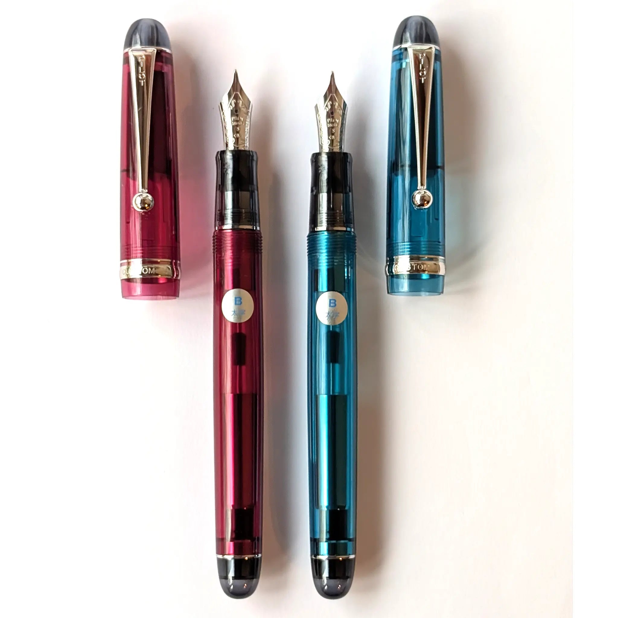 Pilot Custom 74 Burgundy and Teal fountain pen - Fontoplumo