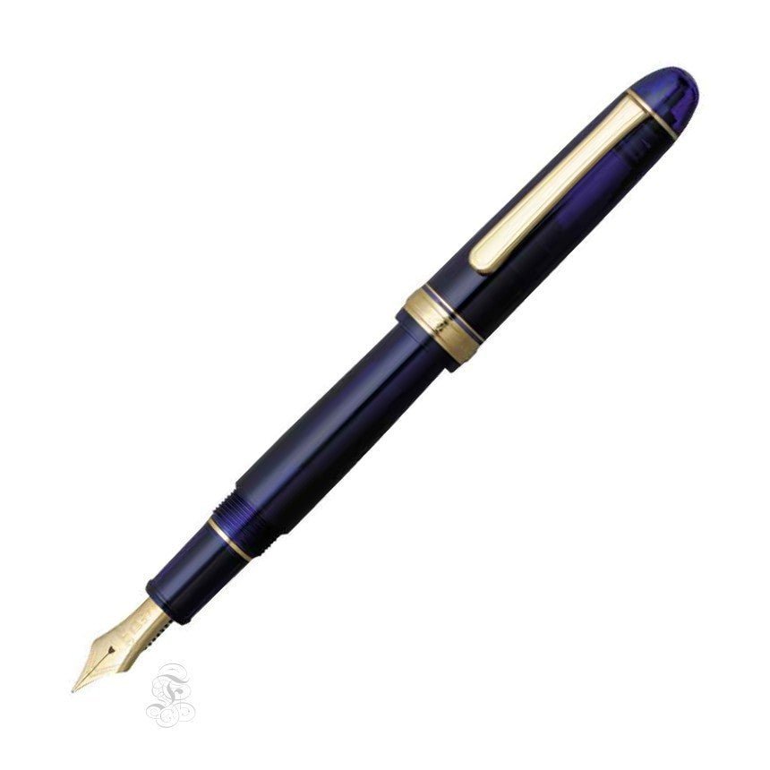 Platinum 3776 Century Chartres Blue gold fountain pen - Fontoplumo