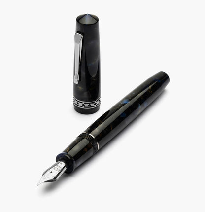 Radius Settimo Roccia Marina silver fountain pen - Fontoplumo