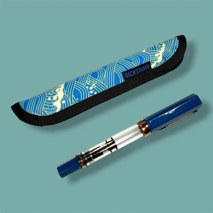 Rickshaw Solo pen sleeve Blue Waves - Fontoplumo