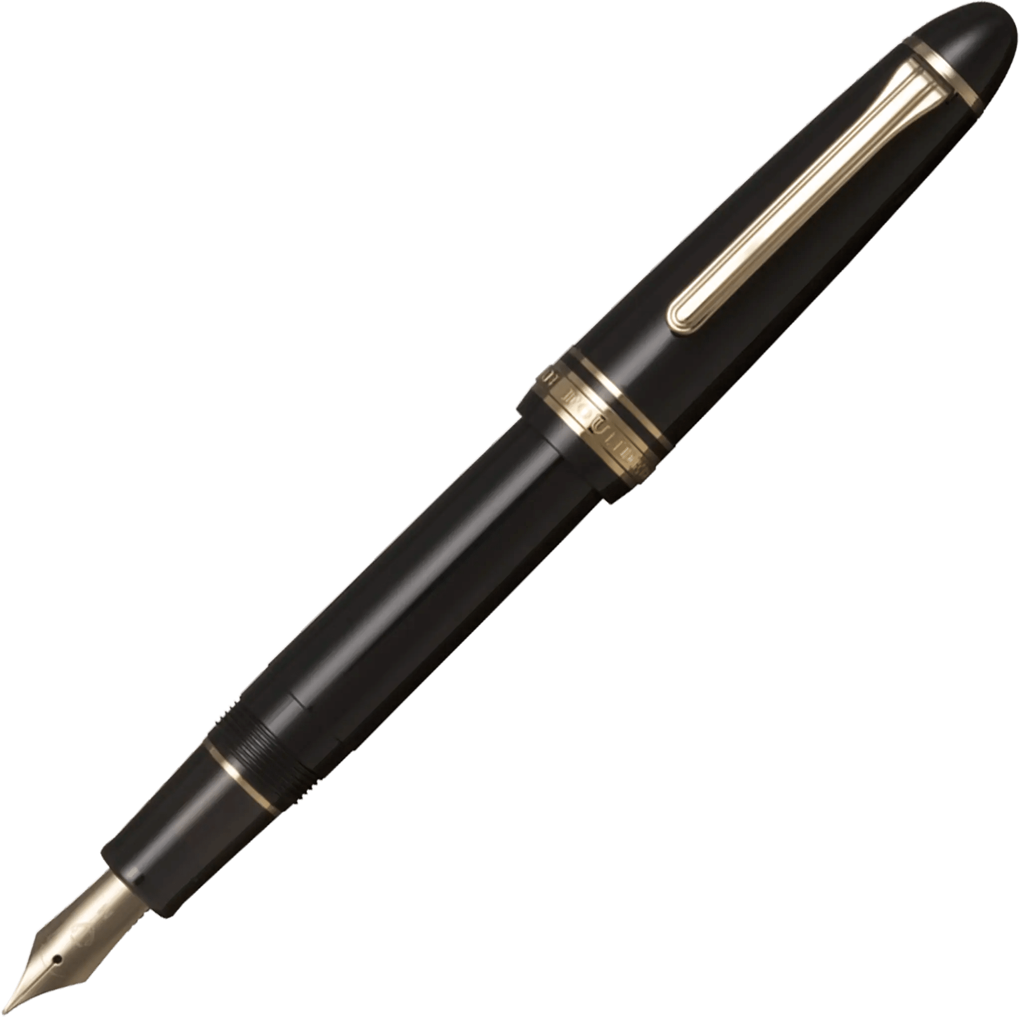 Sailor 1911 Casual L Basis muted black gold trim fountain pen - Fontoplumo