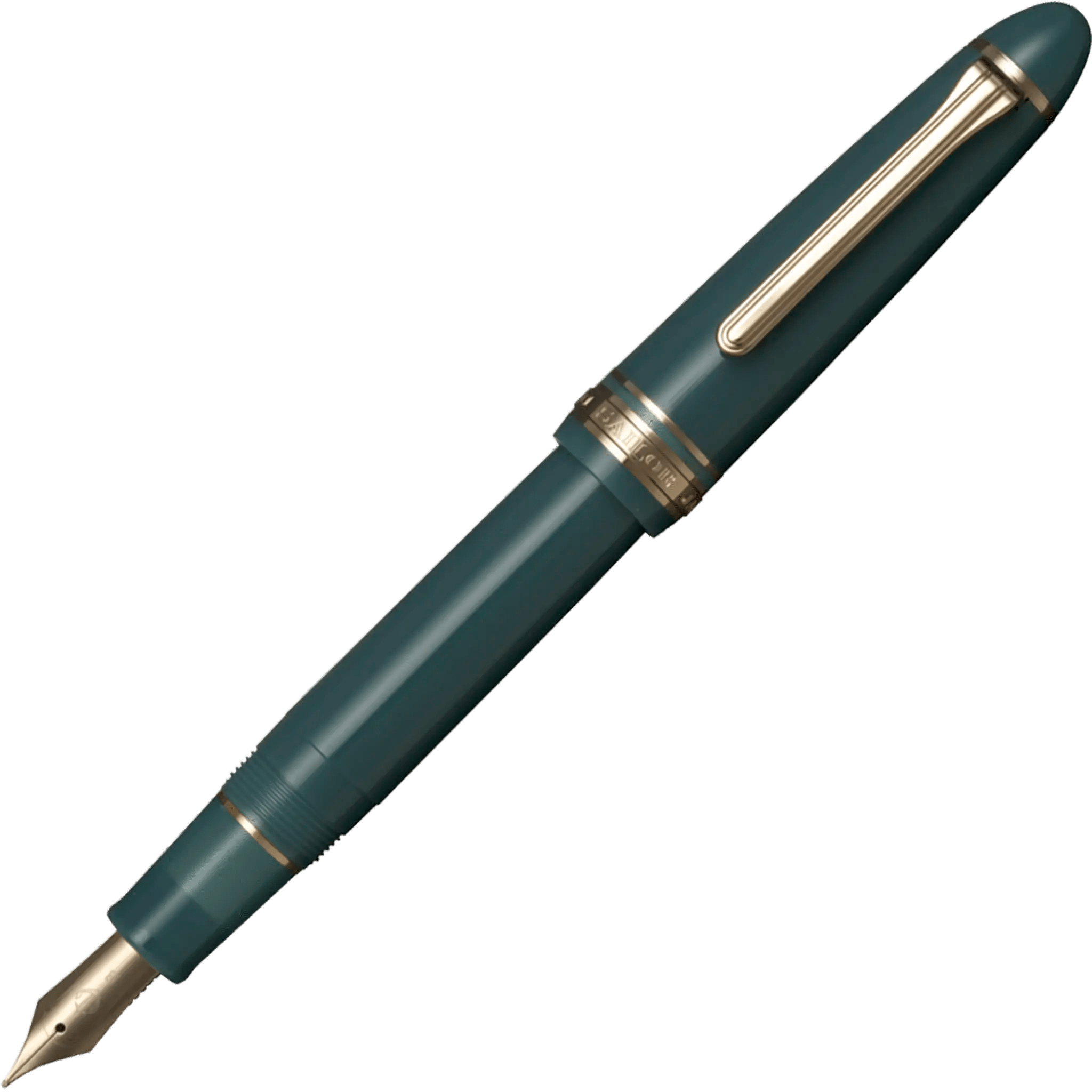 Sailor 1911 Casual L Basis muted green gold trim fountain pen - Fontoplumo