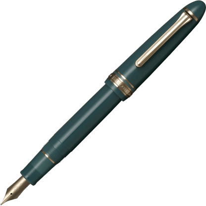 Sailor 1911 Casual L Basis muted green gold trim fountain pen - Fontoplumo