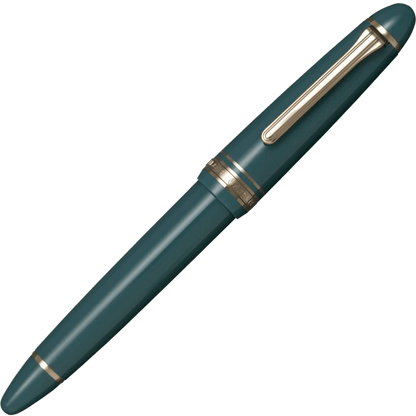Sailor 1911 Casual L Basis muted green gold trim fountain pen - Fontoplumo