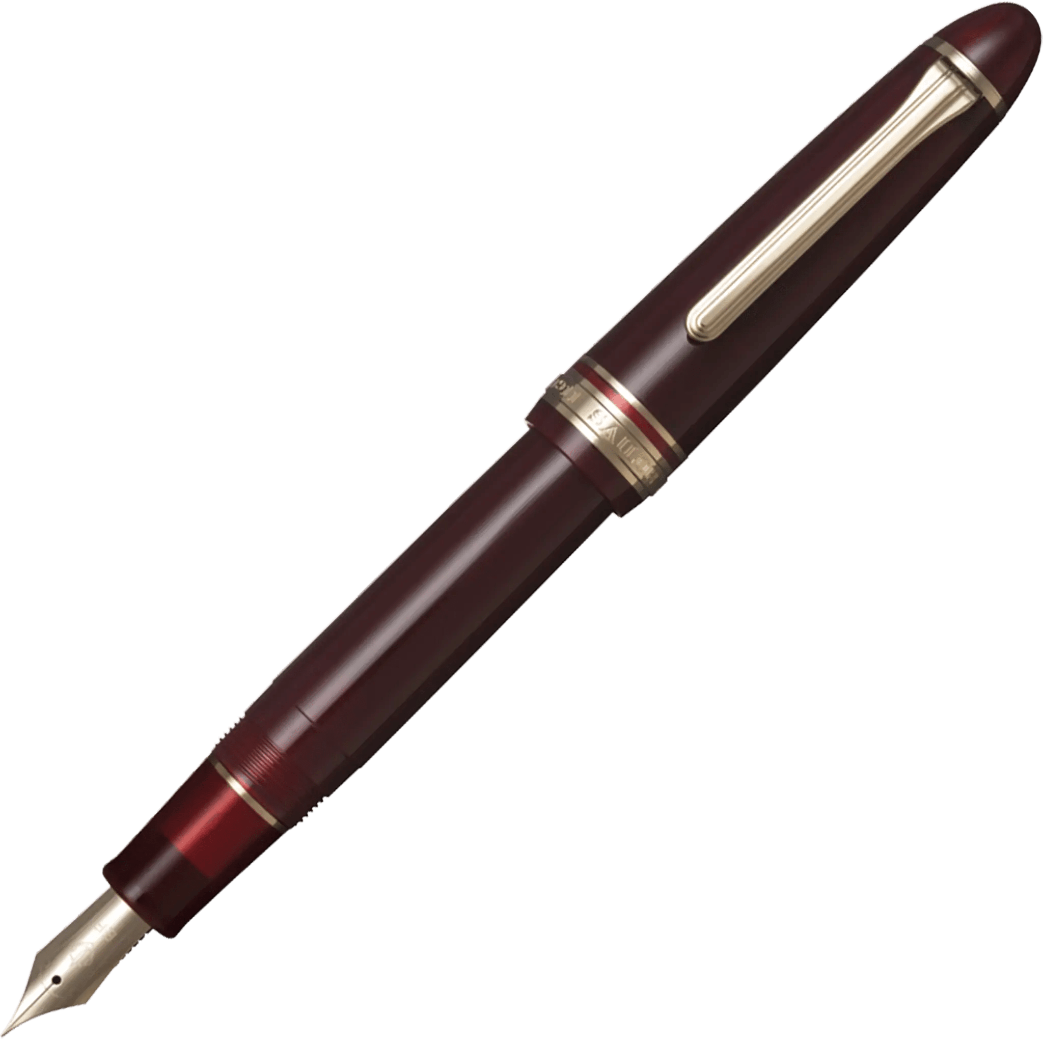 Sailor 1911 Casual L Basis muted red gold trim fountain pen - Fontoplumo