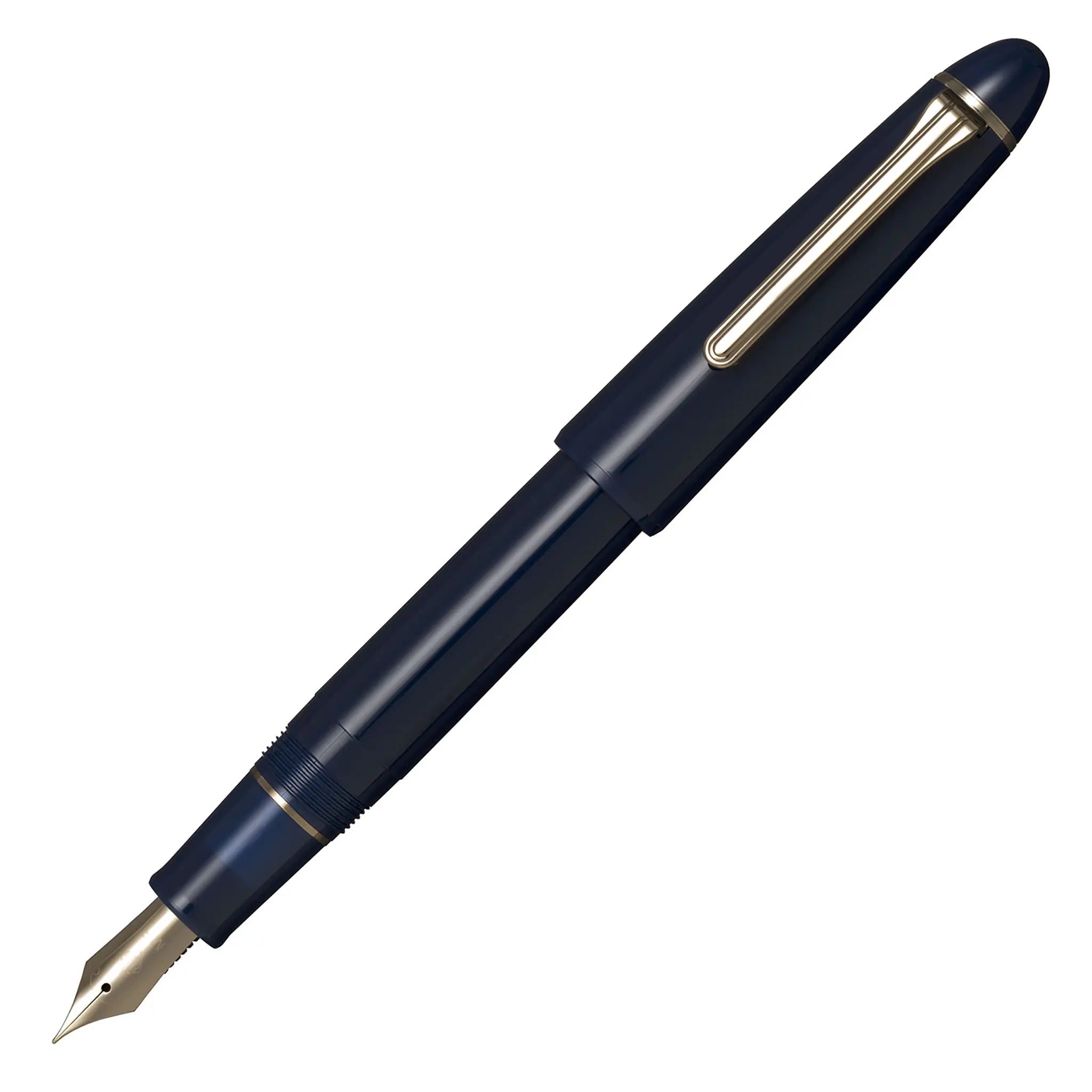 Sailor 1911 Casual L muted blue gold trim fountain pen - Fontoplumo
