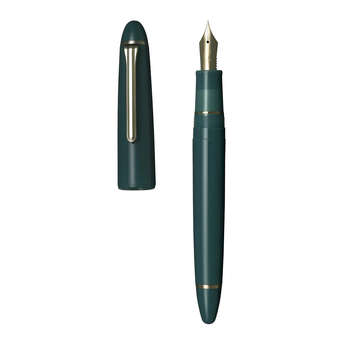 Sailor 1911 Casual L muted green gold trim fountain pen - Fontoplumo