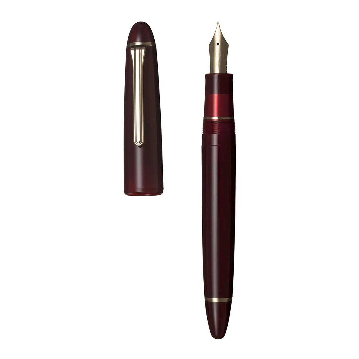 Sailor 1911 Casual L muted red gold trim fountain pen - Fontoplumo