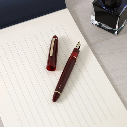 Sailor 1911 Casual L muted red gold trim fountain pen - Fontoplumo