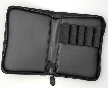 Sailor etui voor 5 pennen, in zwart leer