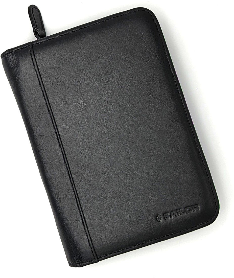 Sailor pencase for 5 pens black leather - Fontoplumo
