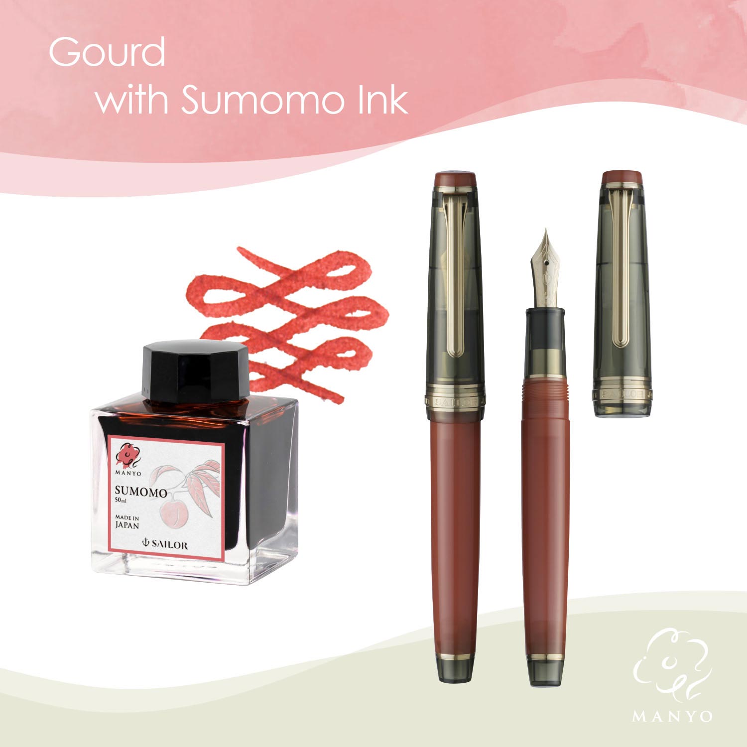 Sailor Pro Gear Slim Manyo 3 Gourd fountain pen - Fontoplumo