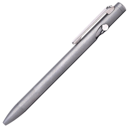 Tactile Turn Slim Bolt Action Titanium Stonewashed pen - Fontoplumo