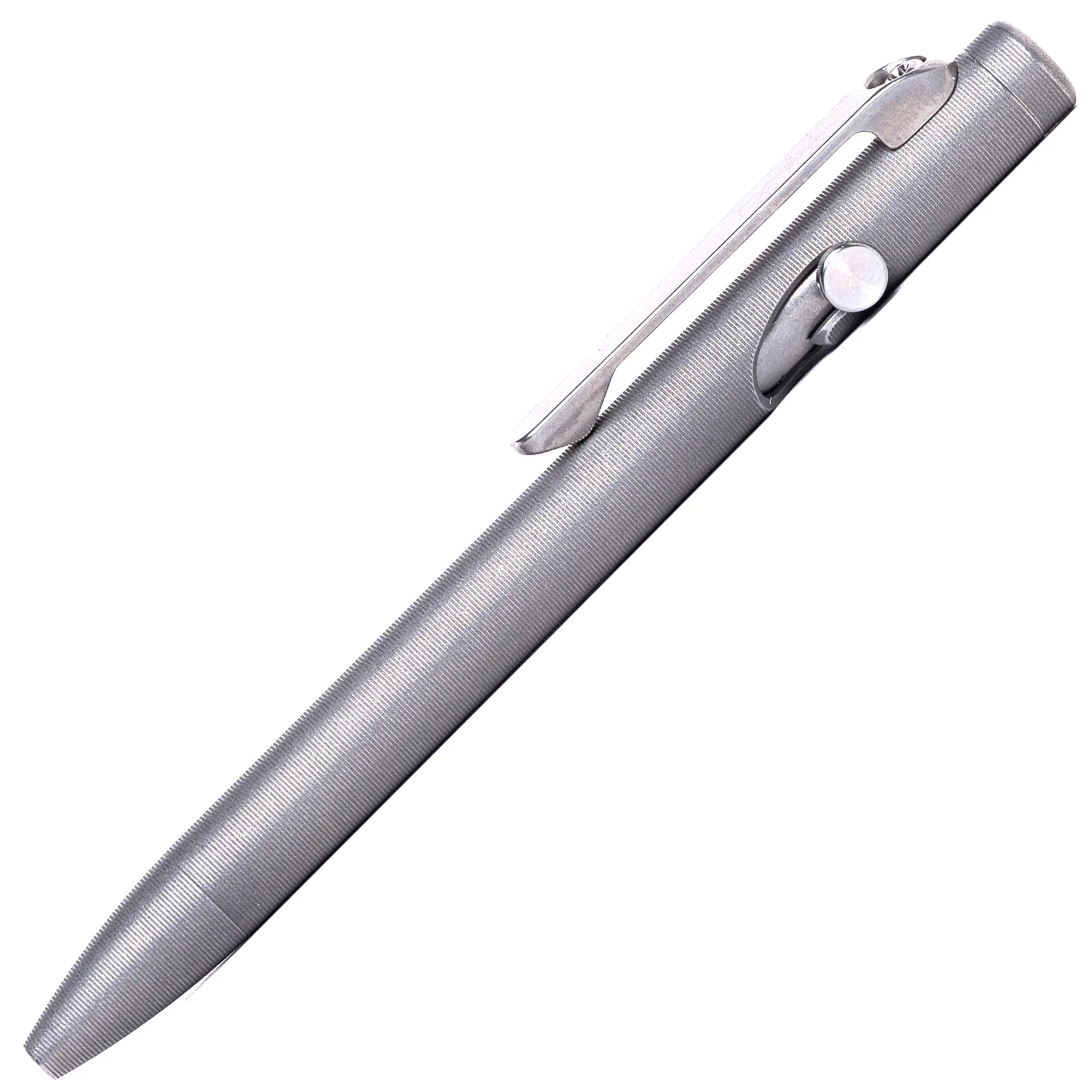Tactile Turn Slim Bolt Action Titanium Stonewashed pen - Fontoplumo