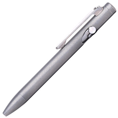 Tactile Turn Slim Bolt Action Titanium Stonewashed pen - Fontoplumo