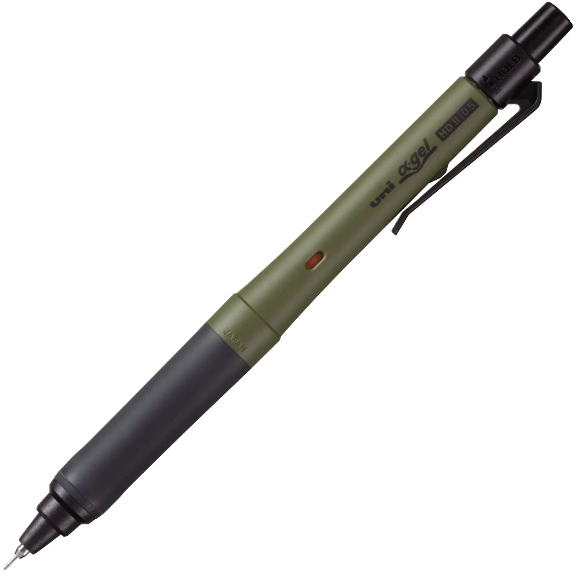 Uni Alpha gel switch 0.5mm dark olive mechanical pencil - Fontoplumo