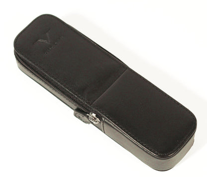 Visconti pen case for 2 pens, black leather - Fontoplumo