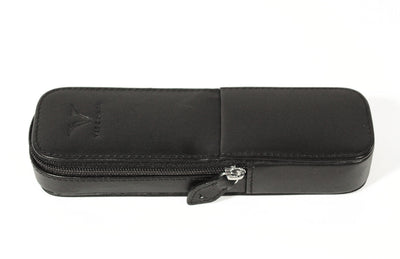 Visconti pen case for 2 pens, black leather - Fontoplumo