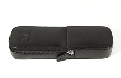 Visconti pen case for 2 pens, black leather - Fontoplumo