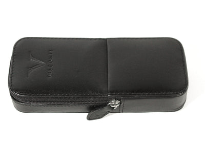 Visconti pen case for 3 pens, black leather - Fontoplumo