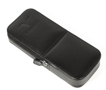 Visconti pen case for 3 pens, black leather - Fontoplumo