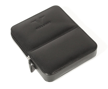 Visconti pen case for 6 pens, black leather - Fontoplumo
