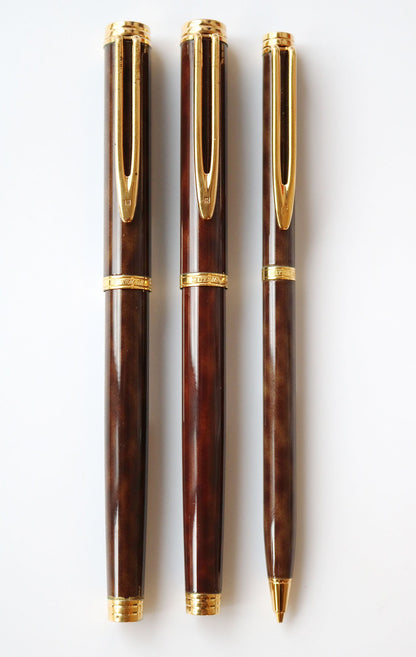 Waterman Gentleman brown and gold SET - Fontoplumo