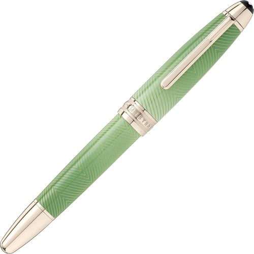 Montblanc Meisterstück Calligraphy Celadon Dégradé Solitaire curved nib  fountain pen - Fontoplumo