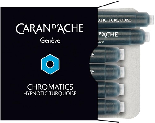 Caran d'Ache Chromatics inkt Hypnotic Turquoise cartridges