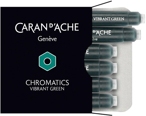 Caran d'Ache Chromatics ink Vibrant Green cartridges