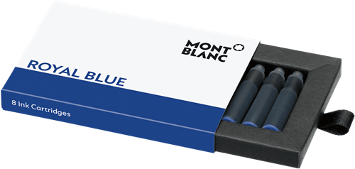 Montblanc ink cartridges Royal Blue 8 pieces per pack