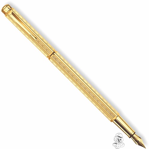 Caran d'Ache Ecridor Chevron gold fountain pen