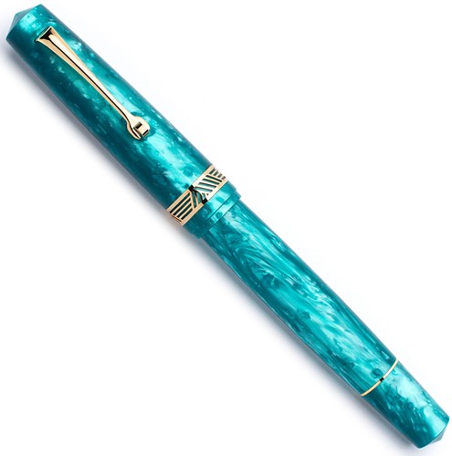 Leonardo Momento Magico Emerald and gold trim fountain pen