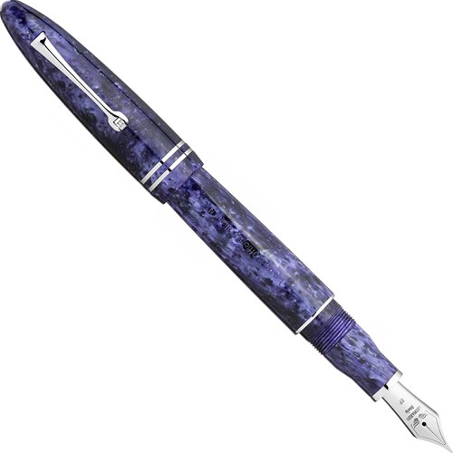 Leonardo Furore Grande Purple and rhodium trim fountain pen