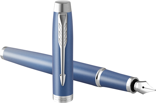 Parker IM Rituals blue and silver fountain pen